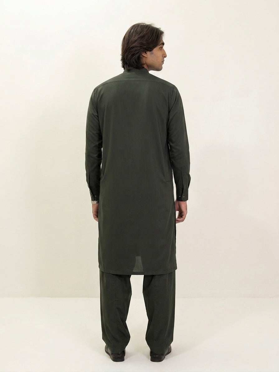 Green Kameez Shalwar | KS-3605