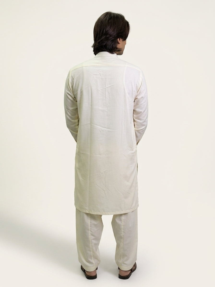 Cream Kurta Pajama | KP-3201