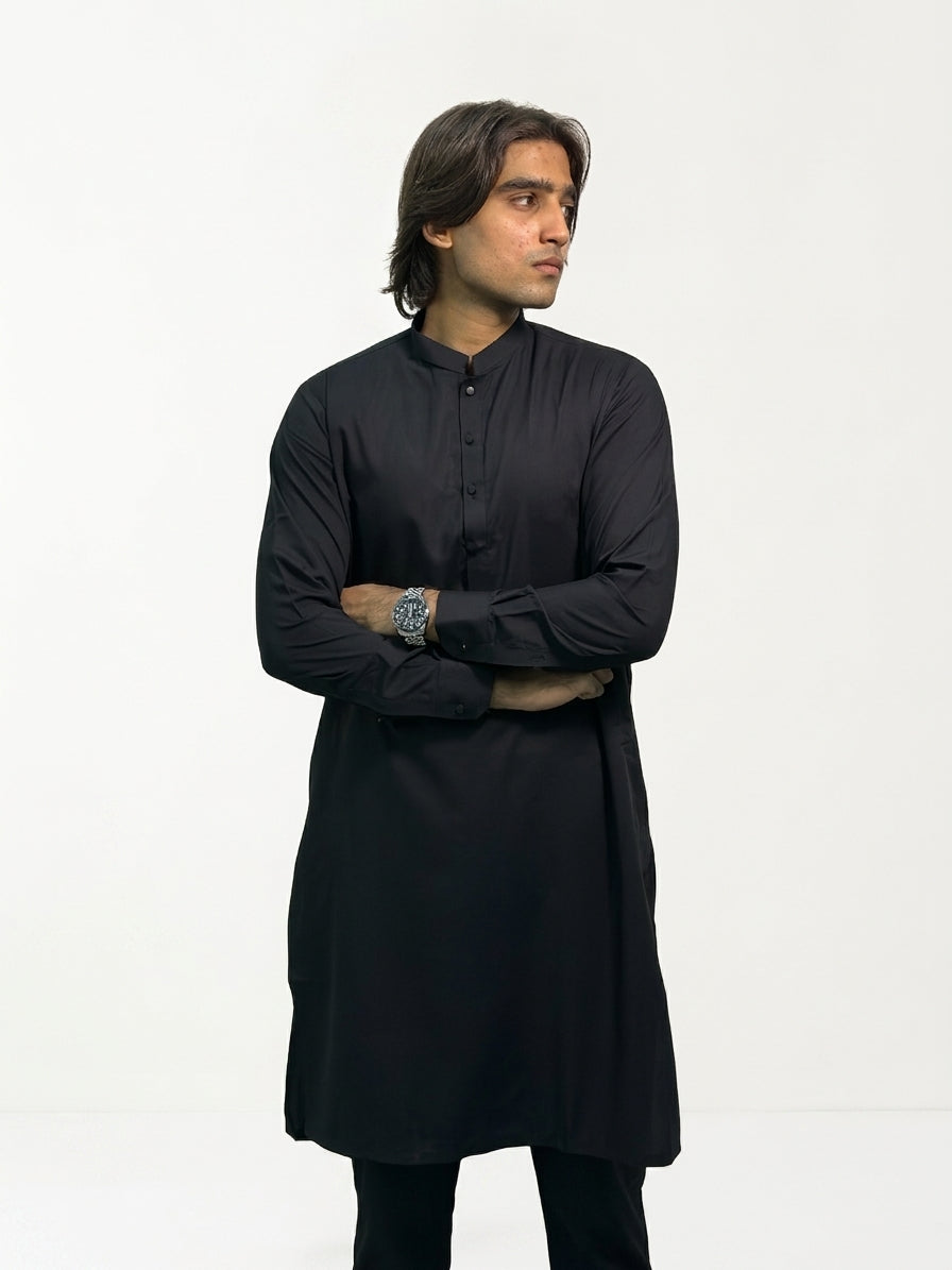Black Kurta Pajama | KP-36001