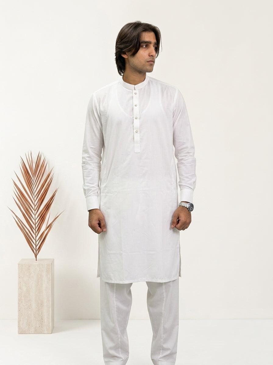 Off White kameez Shalwar| KS-3601