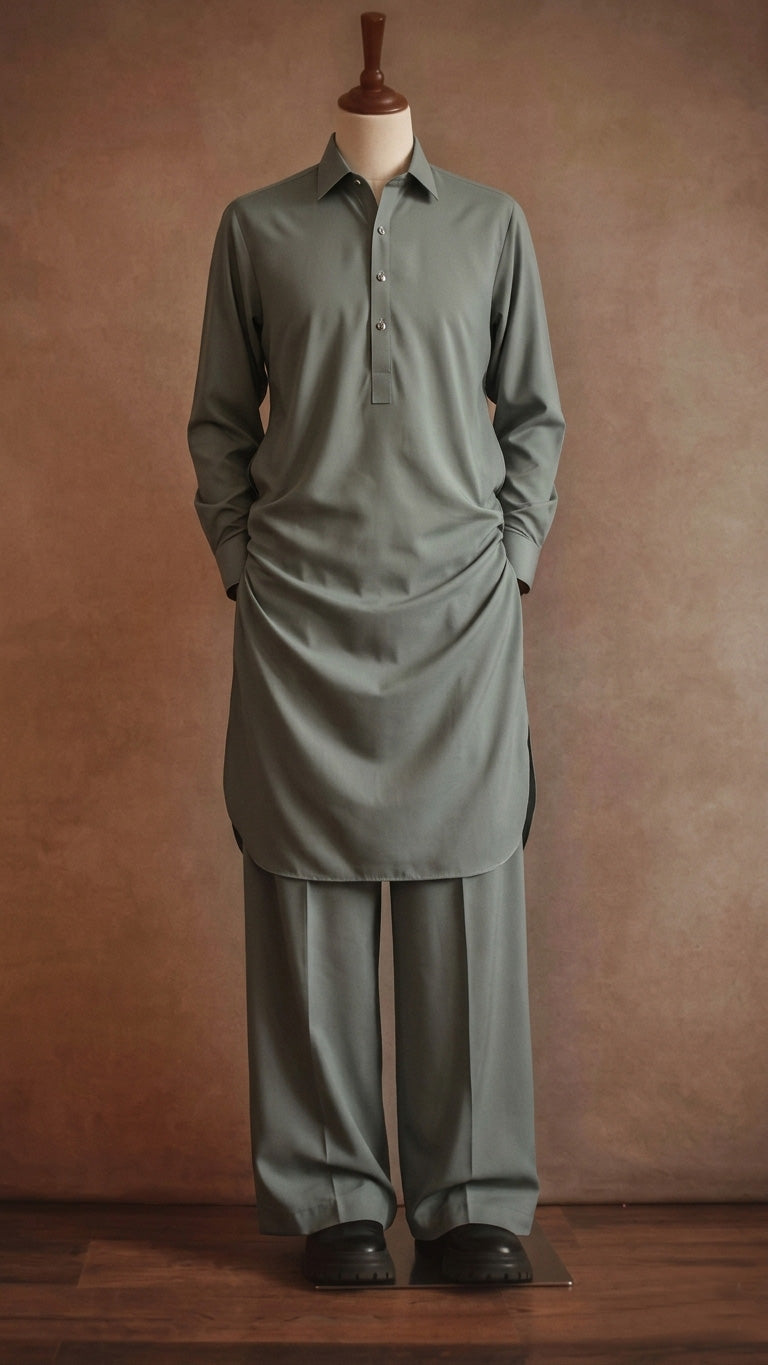 Grey Kameez Shalwar-2003