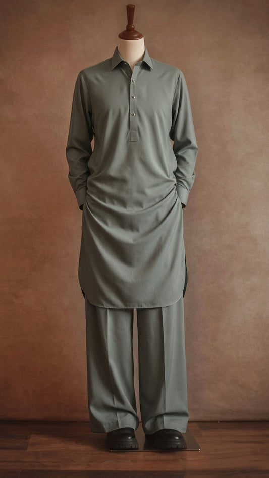 Grey Kameez Shalwar-2003