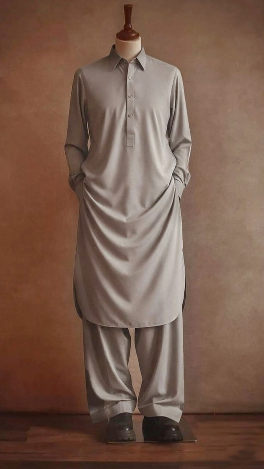 Smoky-Grey Kameez Shalwar-2002